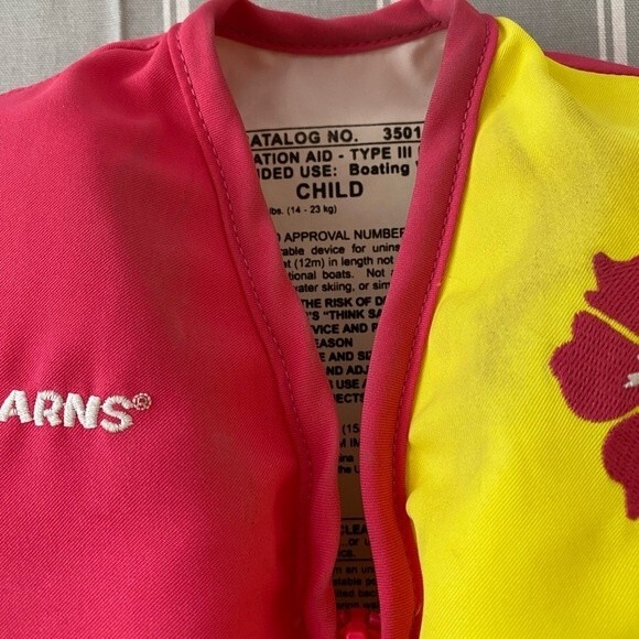 Stearns Child Life Jacket 30-50# Floatation Aid Boating Vest Lake Beach Vacation - Picture 5 of 7